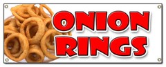 ONION RINGS BANNER SIGN deep fried vidalia crispy ring french fries