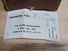 Vintage Shore Instrument Durometer Block D Hardness Tester Tool 42752-D W/ Case