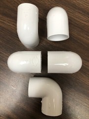 Dura Plastics 1-in x 1-in 90-Degree PVC Elbows, Qty 5