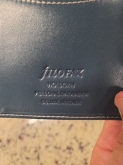 Filofax Holborn Personal Size Blue Deluxe Leather Ring Organizer / Planner