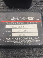 Used FiberVision FR-1501-1 Video RCVR Fiber Optic Transmission System