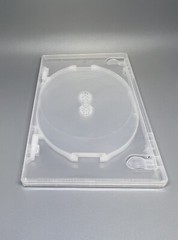 2 PCS TOP QUALITY 14MM SLIM QUAD (4) DISC DVD CASE, SUPER CLEAR, CLIP, DC1404CLR