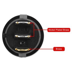 5 PCS Round Rocker Switch ON Off SPST 3 Terminal Red Light 10A 250VAC Snap In