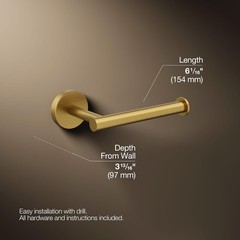 Kohler K-21952-2MB Tempered 18″ Towel Bar – Vibrant Brushed Moderne Brass