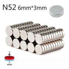 20 50 100 200pc 6mm x 3mm 1/4″x1/8″ N52 Strong Disc Rare Earth Neodymium Magnet