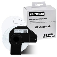 4 Roll DK-1241 DK1241 Die-Cut Address Labels 102mm x 152mm for Brother QL-1050