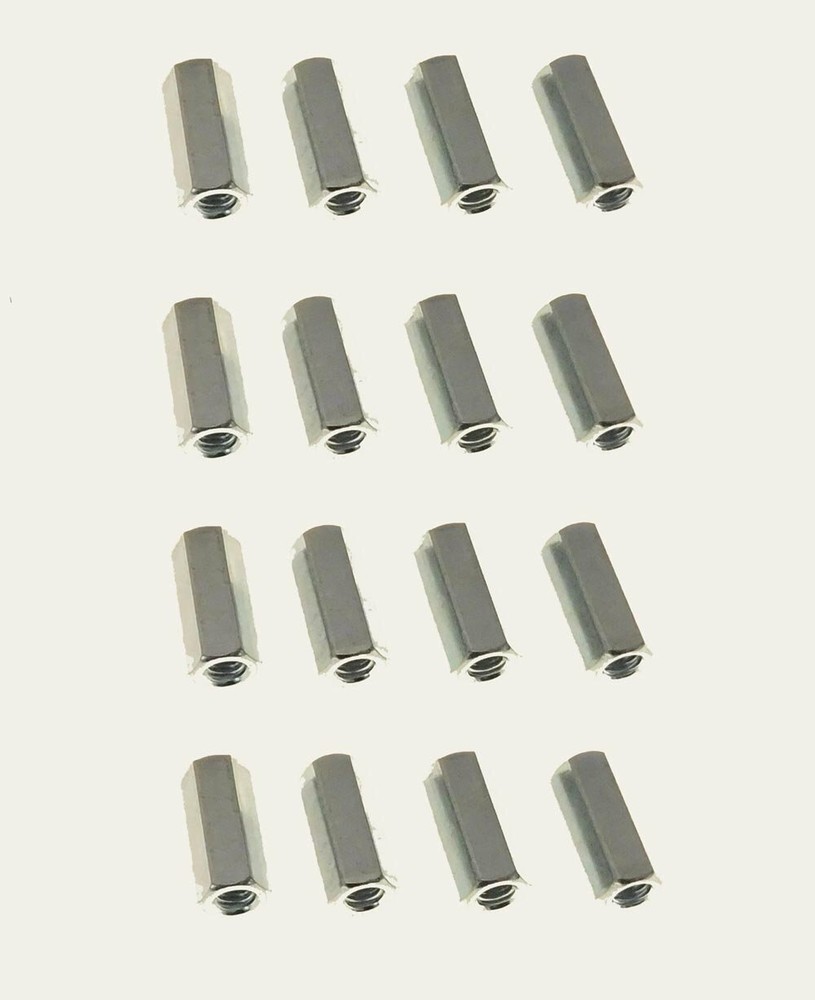 16 Pack 10-32 X 3/4″ Long Hex Coupling Nut with Zinc Plate 64827074