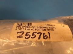 SMC SV3300-5FU, Solenoid Air Control Valve, Four-Way / Three-Position, 24V DC