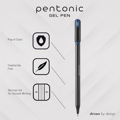Pentonic Glitter Gel Pens, 10 Count, 10 1 Count (Pack of 10), Assorted