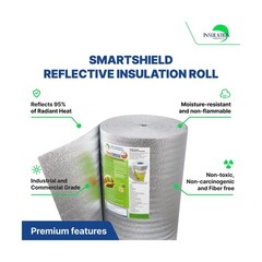 SmartSHIELD -5mm 16”X50ft R17 Reflective Insulation Roll, Foam… FAST USA SHIP