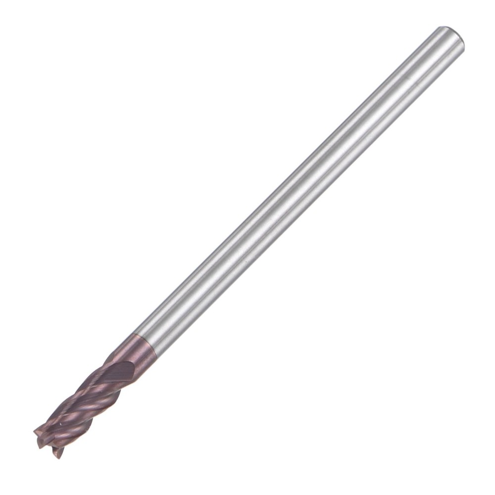 3mm Dia 3mm Shank 50mm Long HRC55 Carbide AlTiN Coated 4 Flute Square End Mill