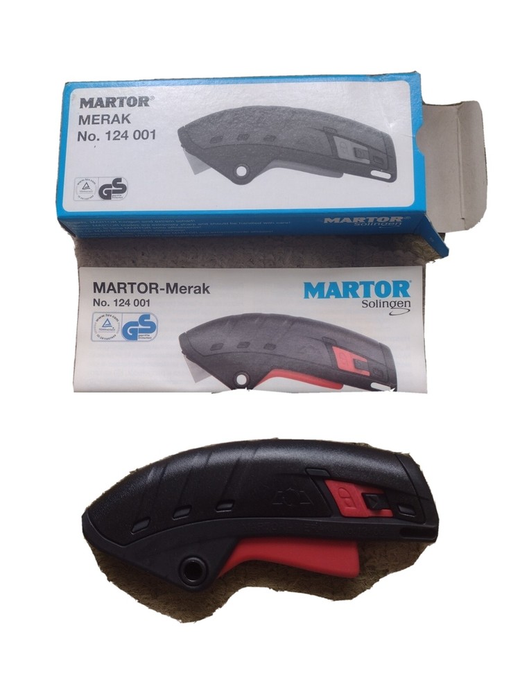 NEW MARTOR SECUPRO MERAK 124001 ERGONOMICAL COMPACT SAFETY KNIFE / BOX CUTTER