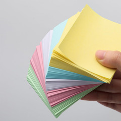 500 Sheets Bright Color Non-Sticky Blank Notes Cube 3X3 Inch 5 Colors Memo Paper