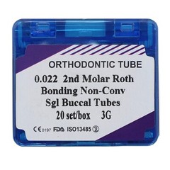 80pcs Orthodontic Buccal Tubes 1st 2nd Molar Roth MBT 022 3G tubos de ortodoncia