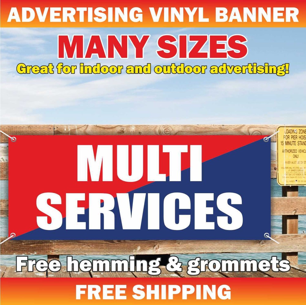 MULTI SERVICES Advertising Banner Vinyl Mesh Sign tax repair service mechanic