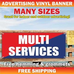 MULTI SERVICES Advertising Banner Vinyl Mesh Sign tax repair service mechanic