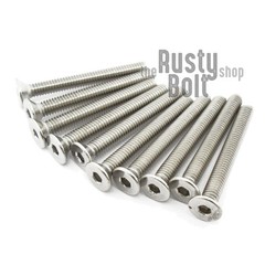 M2.5 x 22mm, Socket Flat Head Screws, A2 304 18-8, Stainless Steel, Countersunk