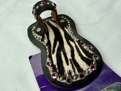 Weaver Leather Livestock Show Comb Holder Black Zebra New!