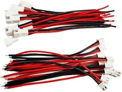 Durable 10 Pairs JST-XH 2.54mm Connector Kit with Versatile 10cm 22 AWG Wires