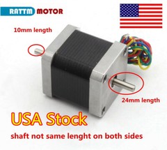 『USA』Nema17 48mm Stepper Motor 78oz-in 1.8A Dual Shaft for 3D Printer/CNC Router