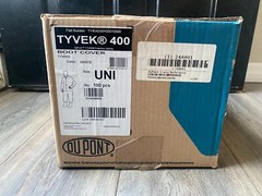 Box of 100 pcs DuPont Tyvek 400 Boot Cover TY454SWH00010000 White Universal Size