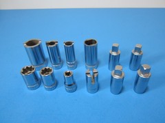 12-piece DURO CHROME Vintage 1/4” – Drive Specialty Socket Set * USA *