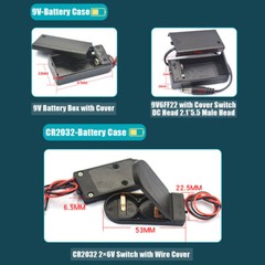 Batteries Box Case Storage With Wire Switch 1 ~ 8 x AA/AAA/18650 Battery Holder