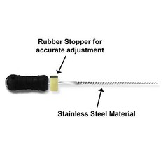 Sky Choice K-Files – 25 mm Length, Size 40 Black with Rubber Stopper 6/Pkg