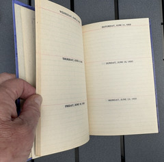 Vintage desktop staionery junk journal diary day book memo Year Book 1932 blank