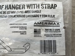 2 Packs of 4 Amerimax 5″ Mill Finish Roof Gutter Hanger & Strap 8 Total Brackets