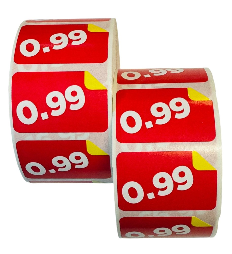 1000 1.5″x1″ $0.99 Product Price Point of Sale Retail Labels Stickers (10 Rolls)