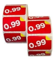 1000 1.5″x1″ $0.99 Product Price Point of Sale Retail Labels Stickers (10 Rolls)