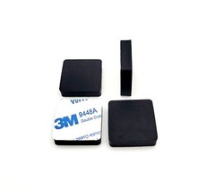 1″ Square Rubber Stick on Feet Bumpers 3/16″ Thick 3M Adhesive Backed Pads 25mm