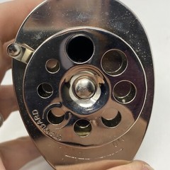 Heavy Duty Steel Pencil Sharpener, Multi-Size Holes (8), Silver, Mountable Used