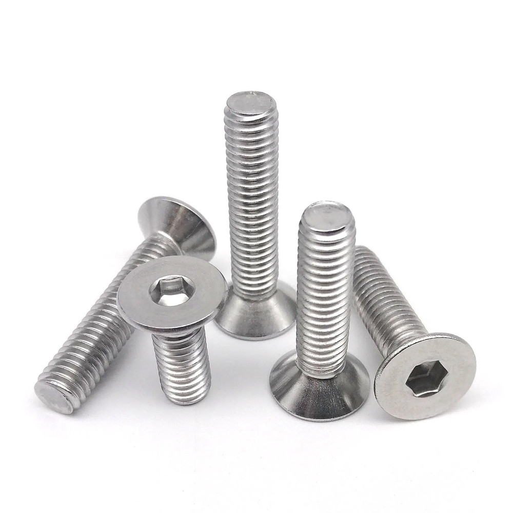 10/50Pcs M3 M4 M5 M6 M8 DIN7991 Black Grade 10.9 Steel 304 Stainless Steel Hexag