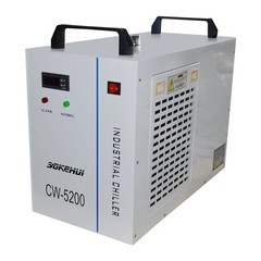 CW-5200 Industrial Water Chiller 2.4kW 0.3℃ for CO2 Laser 110V/220V