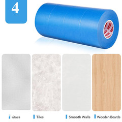 cinta de pintor azul de 2 pulgadas para multiples superficies juego de 4 rollos