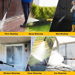 20V Cordless Pressure Washer Max 560 PSI High Power Yellow