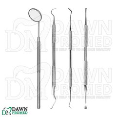 4 Pcs Dental Teeth Cleaning Kit Dentist Scraper Pick Tool Plaque Remover Set