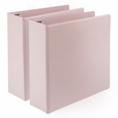 Samsill Plant-Based 3 Inch Durable D-Ring, View Binder, 3-Inch, Rose