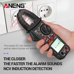 Digital Multimeter Tester AC DC Voltage RMS Amps Clamp Meter Auto Range Handheld