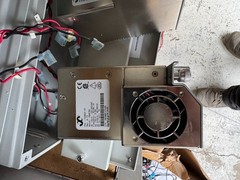 Two Eltek Valere C0350A-VC 48V power rectifiers w/chassis and two battery boxes