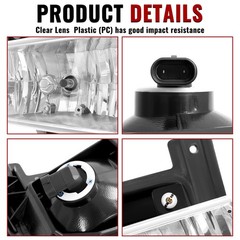 Hecasa Front Right Fog Light W/Bulb Compatible 1997 1998 Ford F150 F250