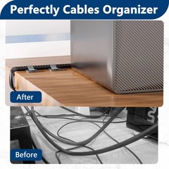 50 PCS Hook and Loop Cable Ties | Strong Adhesive | Flexible Management