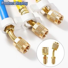 Straight Adapter & Angled Adapter, R410A Adapter Mini Split Adapter 5/16″ Female