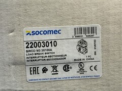 Socomec 22003010 3-Pole 100A Load Break Disconnect Switch