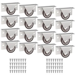 Mixizigoz 1.25 Inch Side Mount Casters, Mini Low Profile Casters Wheel for