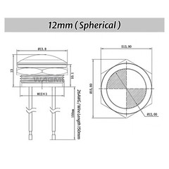 Metal Indicator Light LED Waterproof Small Line Power Signal Light AC/DC 3V-220V