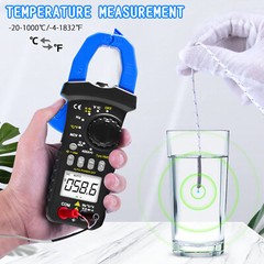 Digital Clamp Meter TRMS AC DC Volt Amp Current Clamp on Voltmeter Multimeter