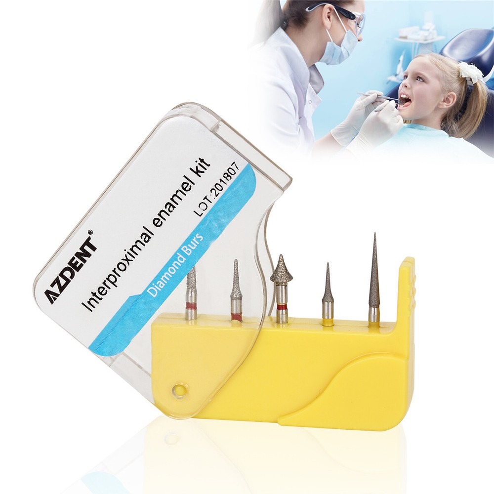 1 Kit de esmalte interproximal de fresas de diamante de ortodoncia dental